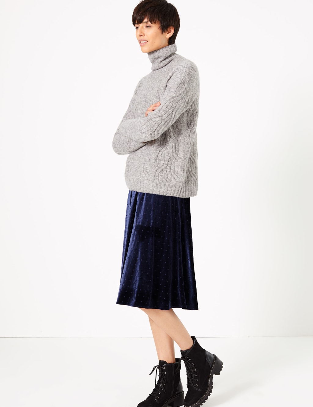 Velvet skirt marks and spencer sales