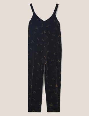 Velvet Printed Ankle Grazer Jumpsuit Image 2 of 5