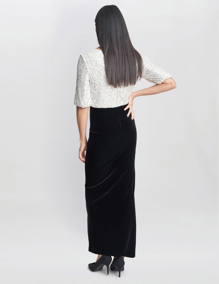 Black velvet maxi best sale wrap skirt