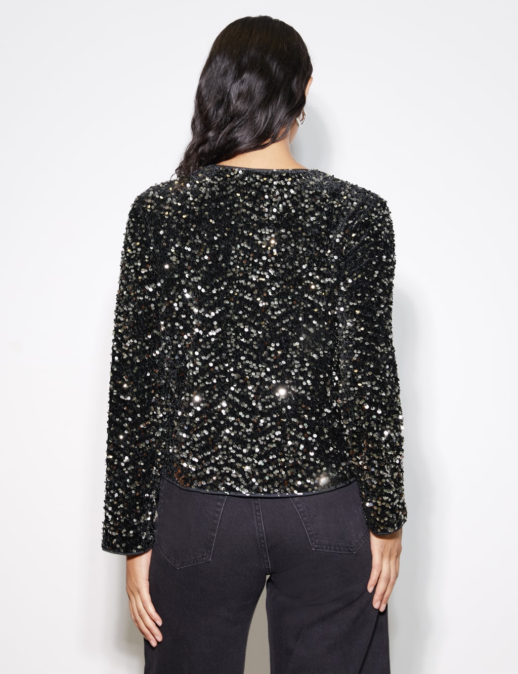 Velvet sequin clearance jacket