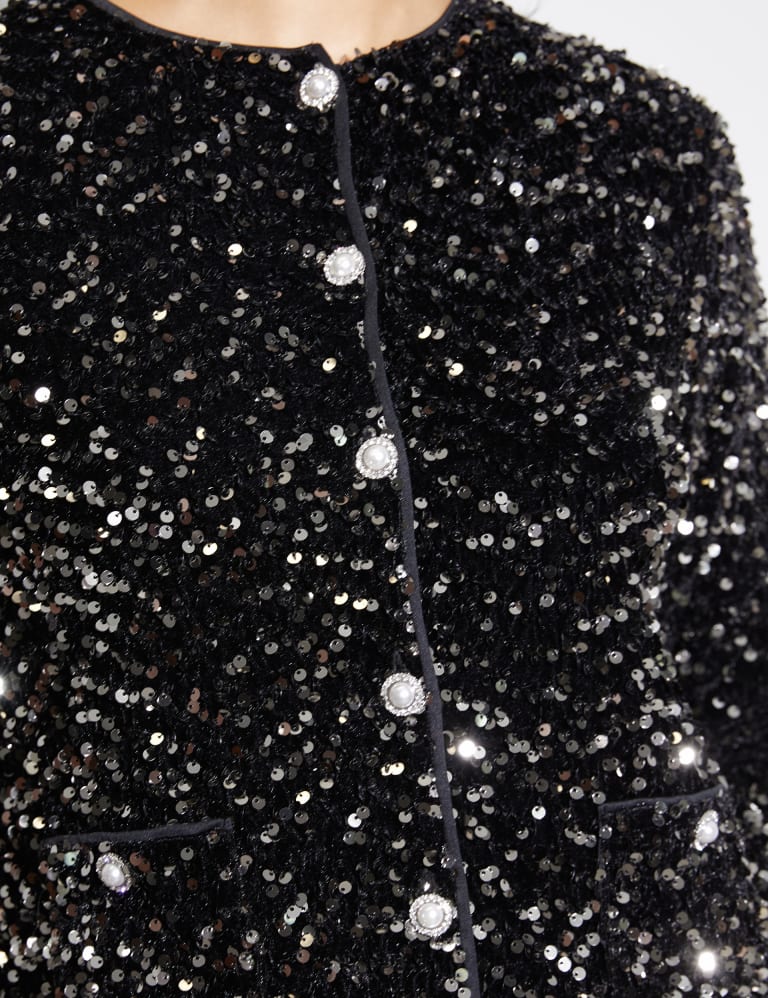 Velvet sequin hotsell jacket