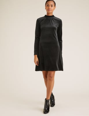 Polo neck cheap swing dress