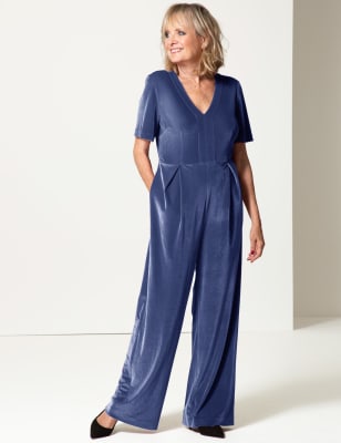 marks and spencer velvet jumpsuit