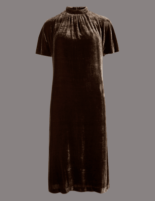 marks and spencer velvet dress