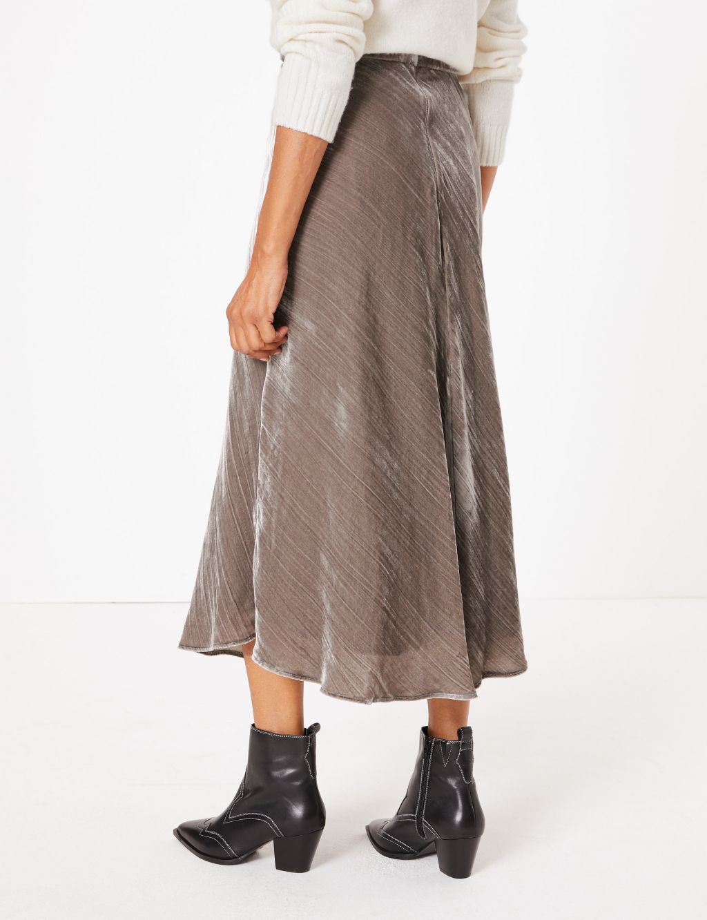 Velvet Slip Midi Skirt | M&S Collection | M&S