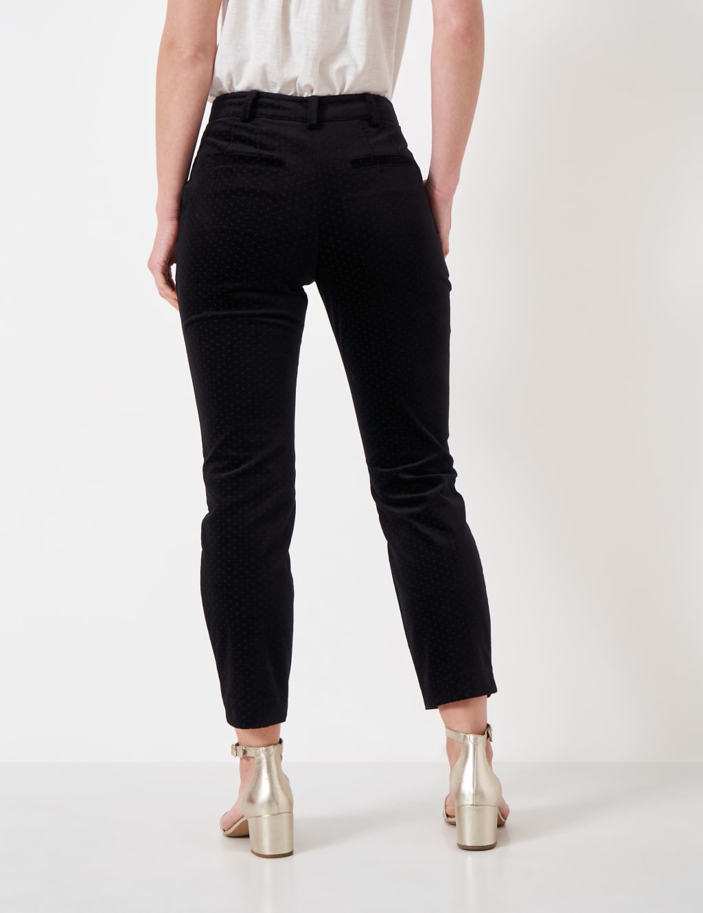 Velvet Spot Slim Fit Ankle Grazer Trousers Crew Clothing M S