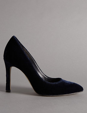 Velvet Stiletto Court Shoes with Insolia® Image 2 of 6