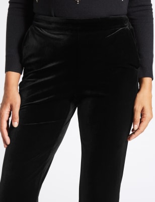 Velvet Straight Leg Trousers, Classic