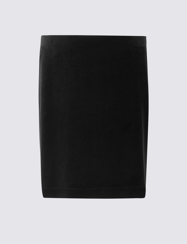 Velvet Straight Mini Skirt 2 of 5