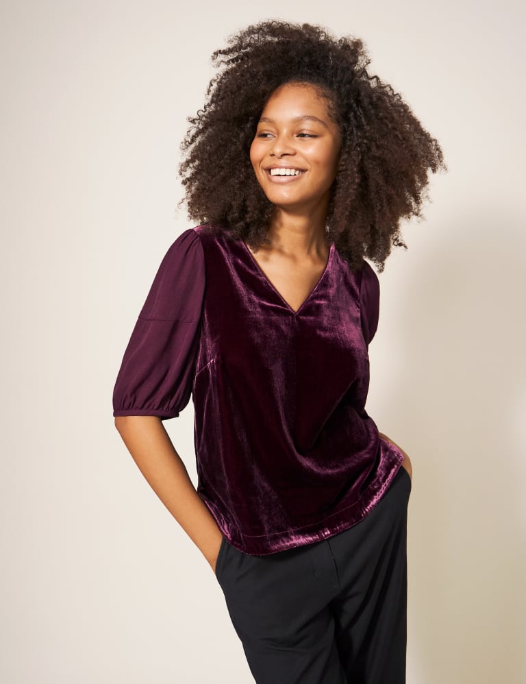 White online stuff velvet