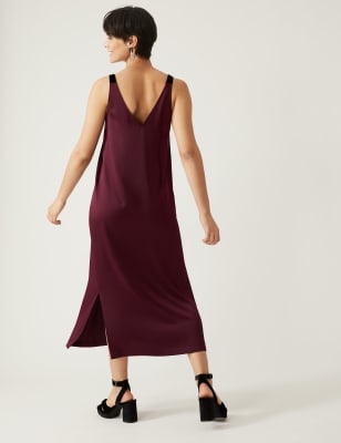 midi velvet slip dress