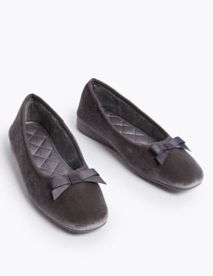 velvet ballerina slippers