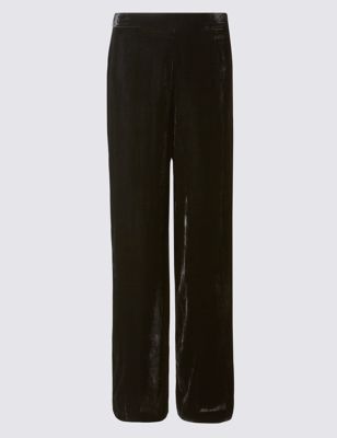 Velvet Wide Leg Trousers | M&S Collection | M&S