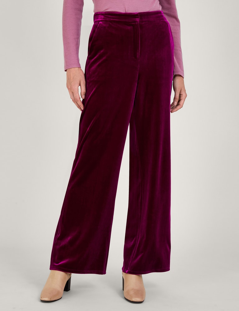 Velvet Wide Leg Trousers Monsoon M S