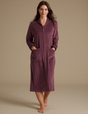 m&s dressing gown with zip