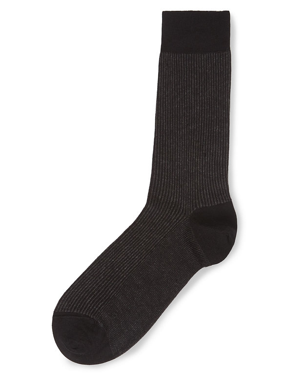 Vertical Striped Socks with Cashmere Image 1 of 1