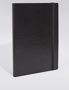Vintage Style Black Softcover B5 Notebook Image 2 of 3
