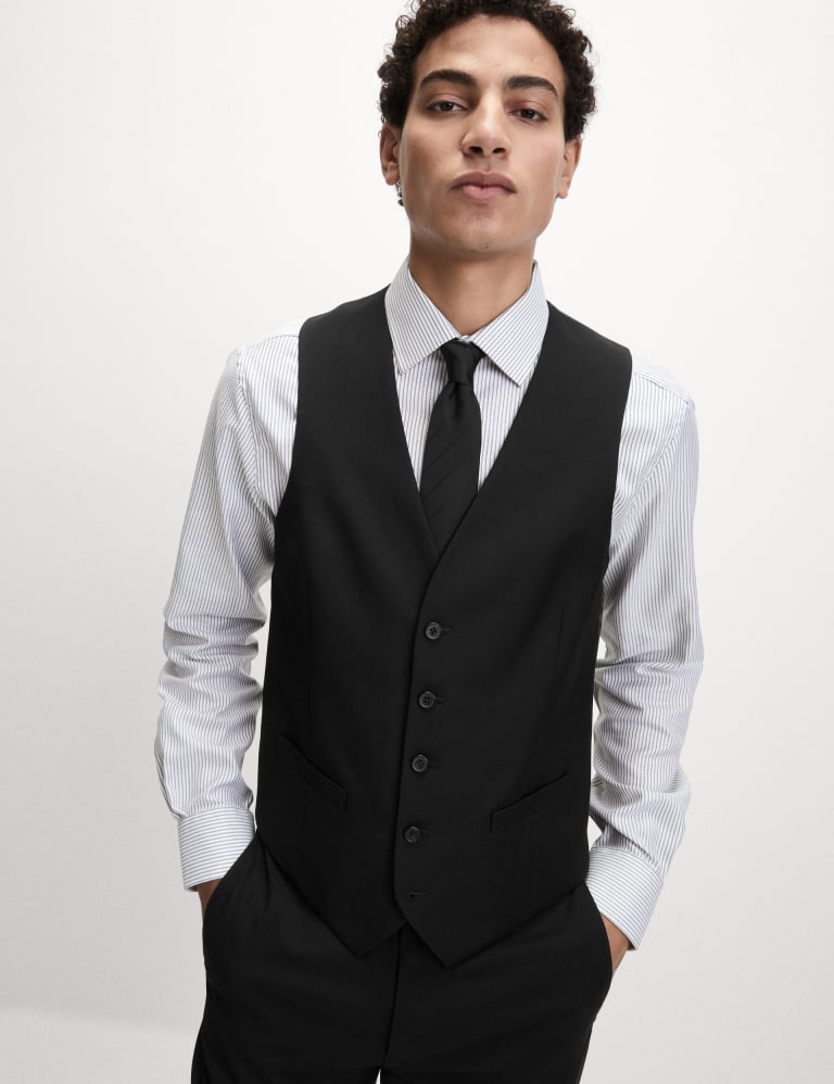 Marks and spencer black waistcoat hot sale