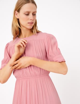 m&s waisted midi dress