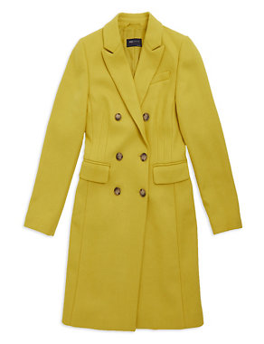 Waisted Tailored Coat with Wool Image 2 of 5