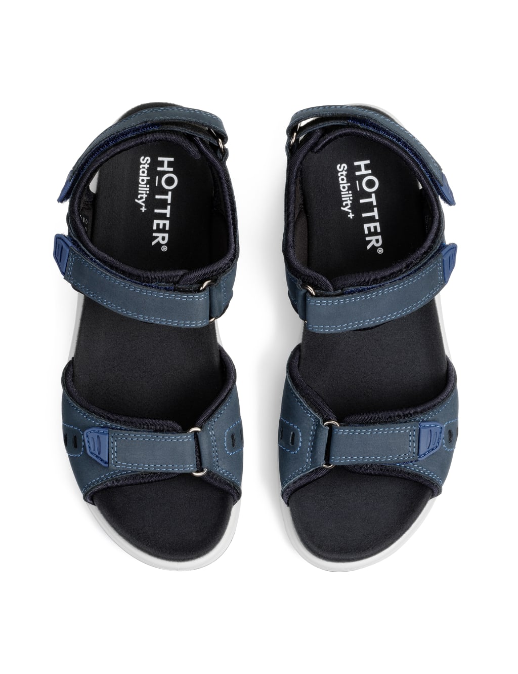 Walk II Leather Ankle Strap Riptape Sandals Hotter M S