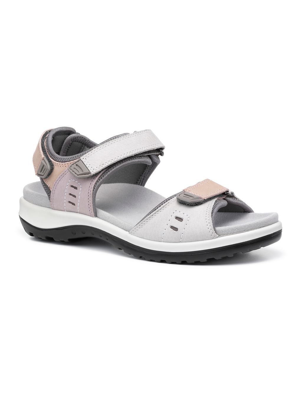 Walk II Wide Fit Leather Riptape Sandals 1 of 4