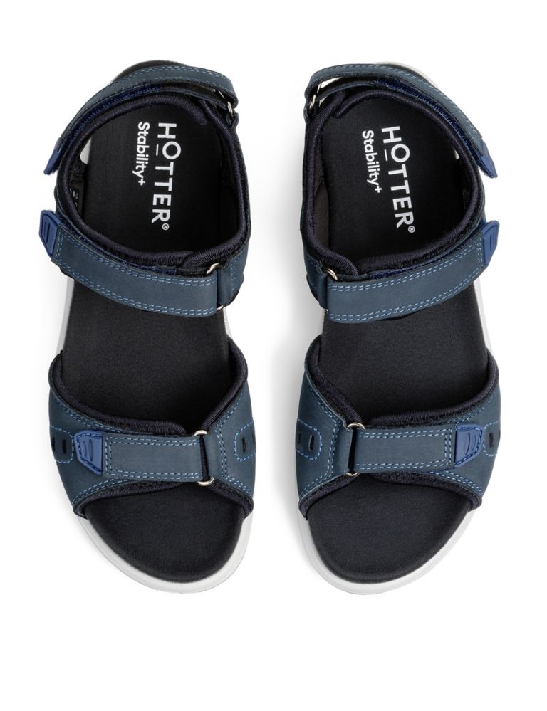 Walk II Wide Fit Leather Riptape Sandals 2 of 4