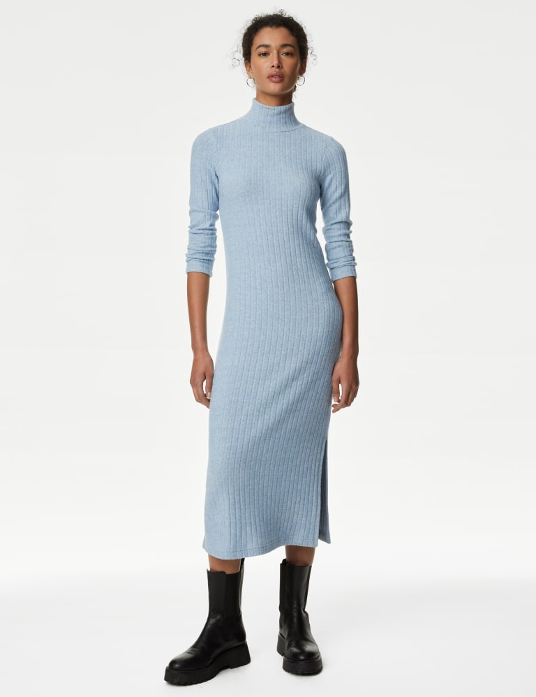 Warmhandle Funnel Neck Midi Column Dress
