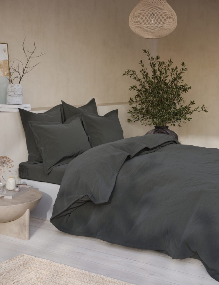 Washed cotton duvet cover deals