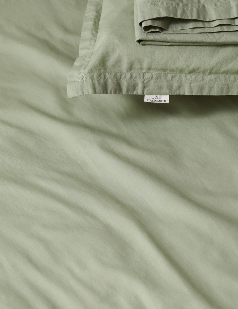 Washed Cotton Extra Deep Fitted Sheet 2 of 2