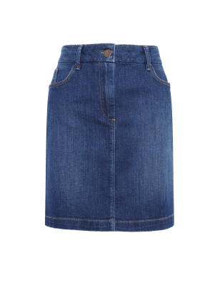 Washed Look Denim Mini Skirt | M&S Collection | M&S