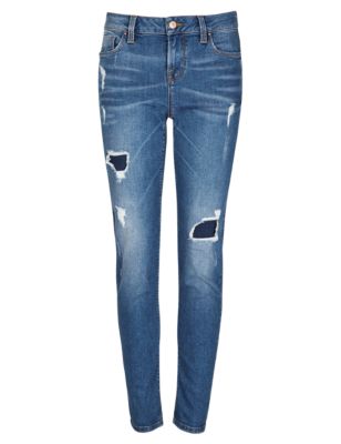 Washed Look Ripped Girlfriend Denim Jeans | Limited Edition | M&S