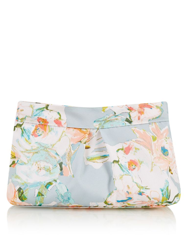 Water Colour Floral Cosmetic Purse 1 of 2