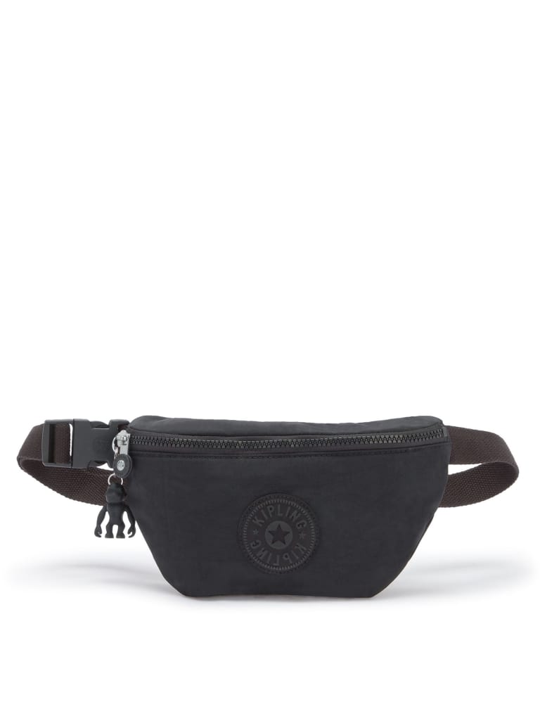 S smooth black leather Pocket bumbag