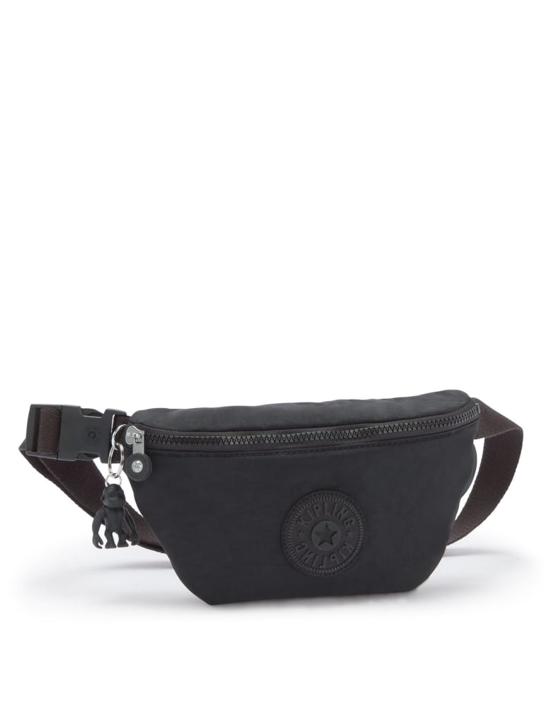 S smooth black leather Pocket bumbag