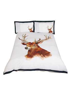 Watercolour Stag Bedding Set Image 2 of 5