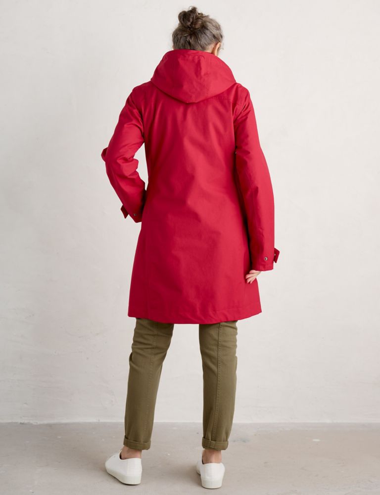 Waterproof Cotton Rich Longline Raincoat 4 of 5