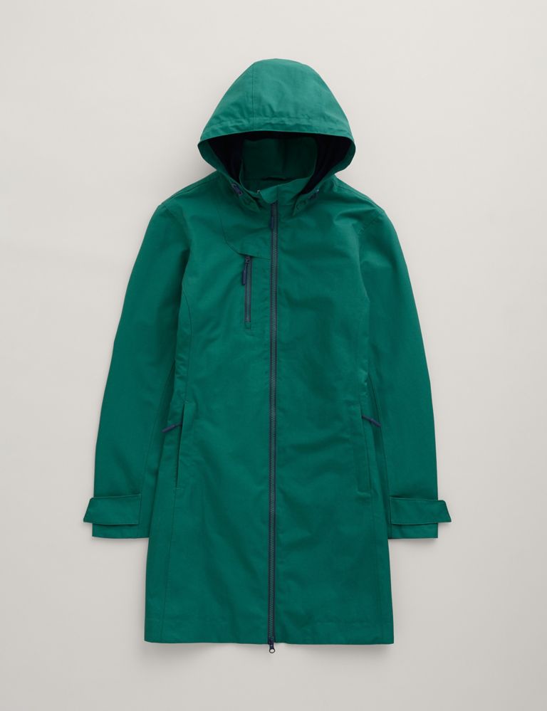 Waterproof Cotton Rich Longline Raincoat 2 of 8