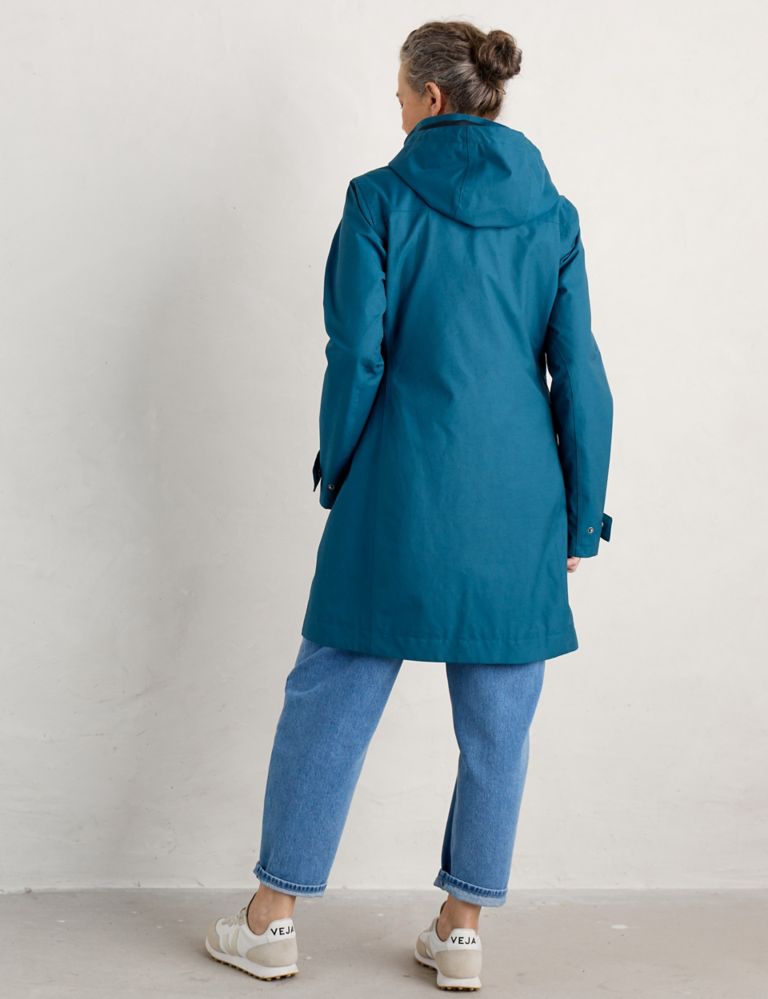 Waterproof Cotton Rich Longline Raincoat 4 of 5