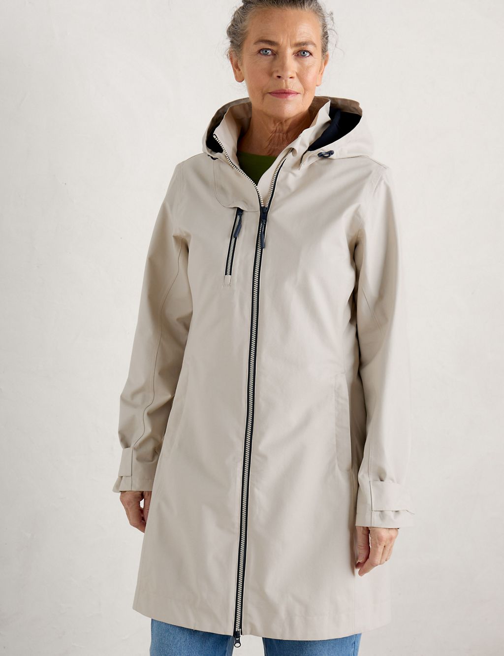 Waterproof Cotton Rich Longline Raincoat 2 of 7