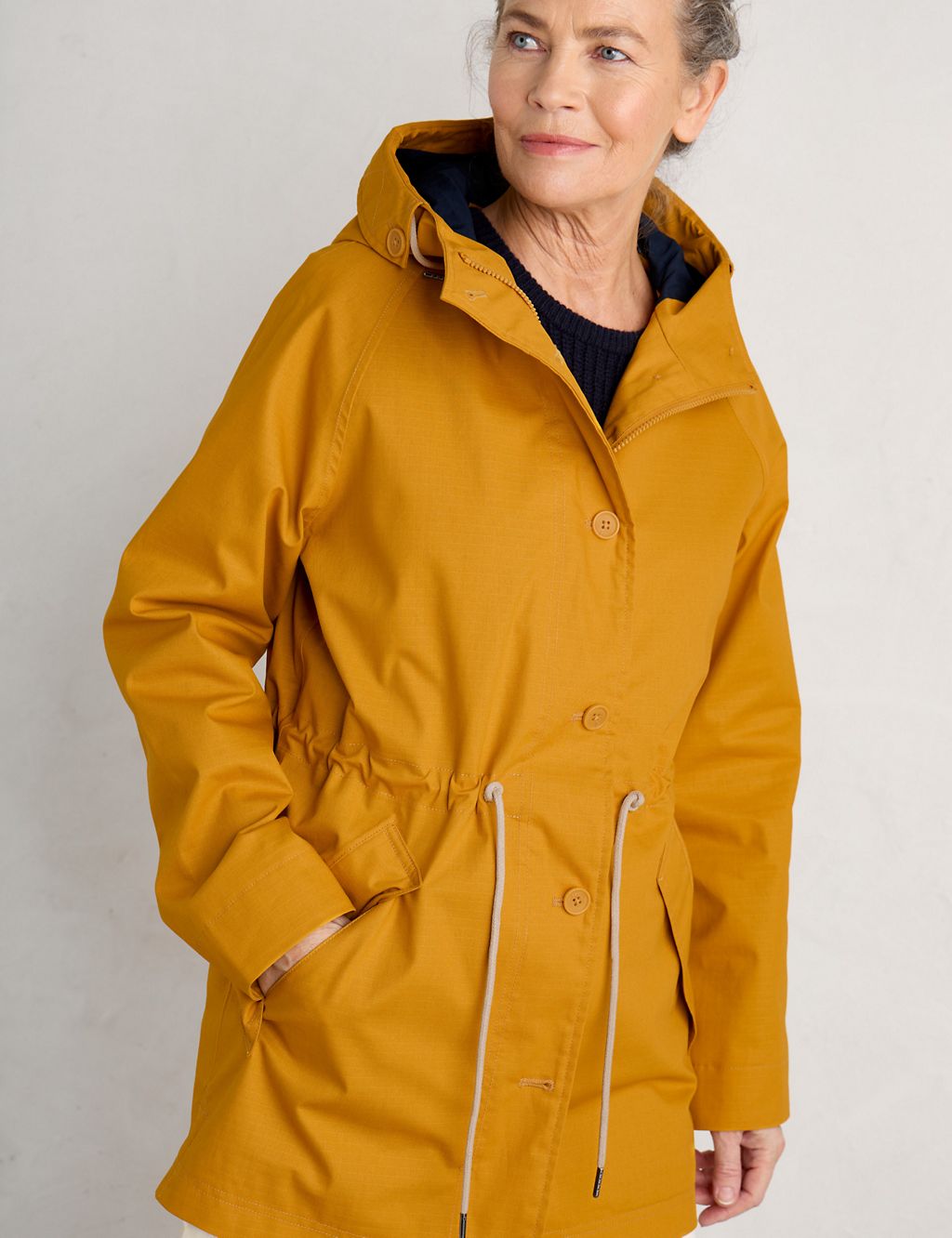 Waterproof Cotton Rich Longline Raincoat 2 of 5