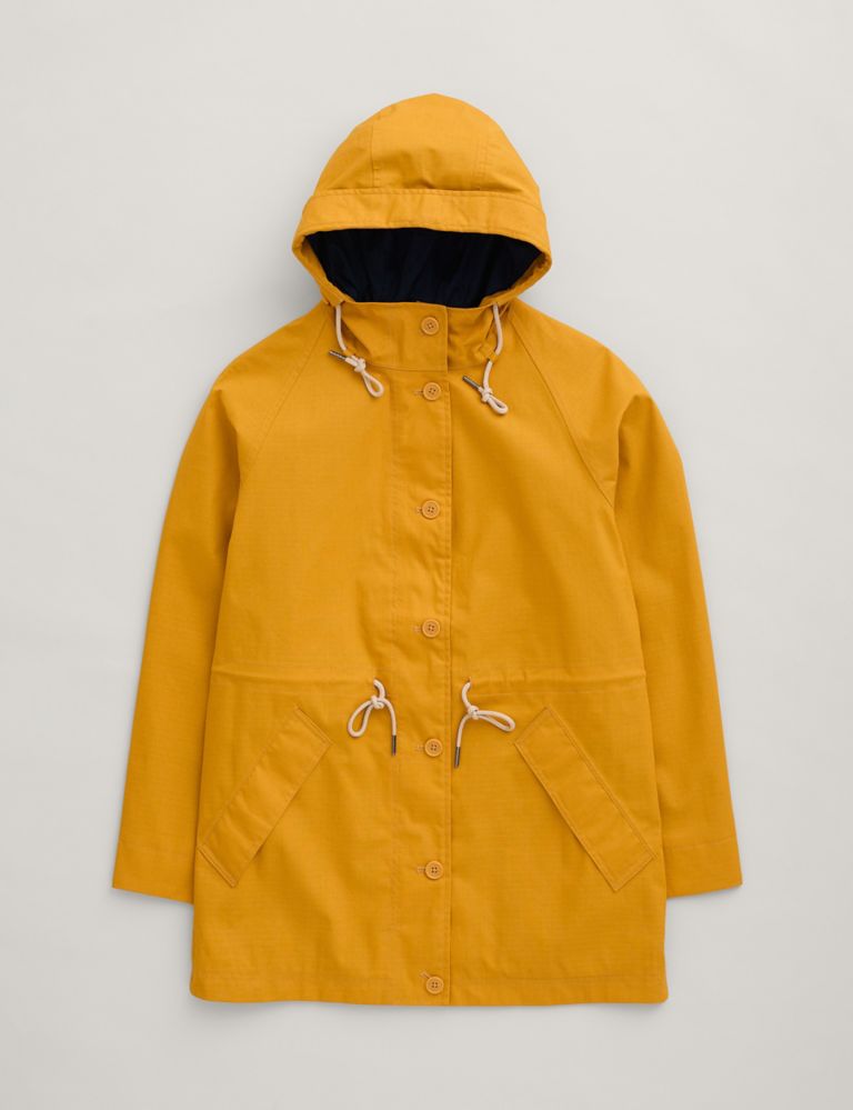 Waterproof Cotton Rich Longline Raincoat 2 of 5