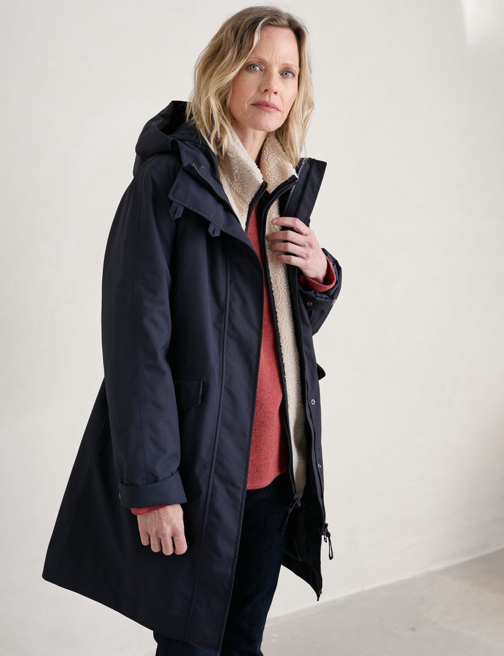 Waterproof Hooded 3 in 1 Longline Parka Coat | Seasalt Cornwall | M&S