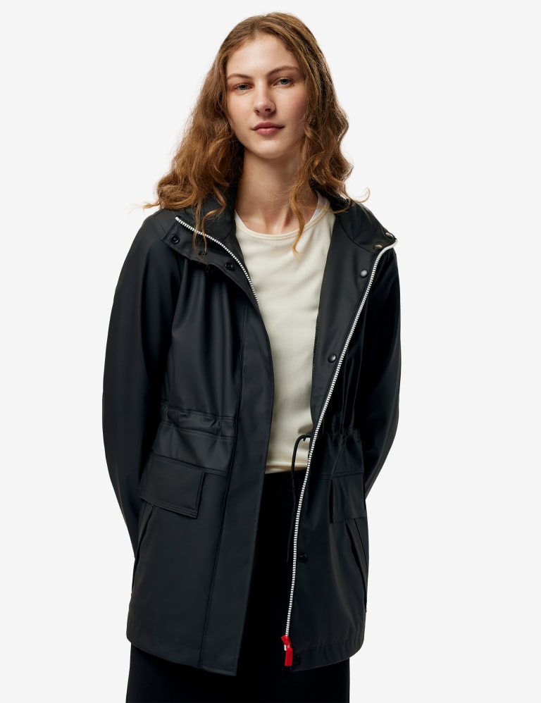 Womens hooded sale raincoat