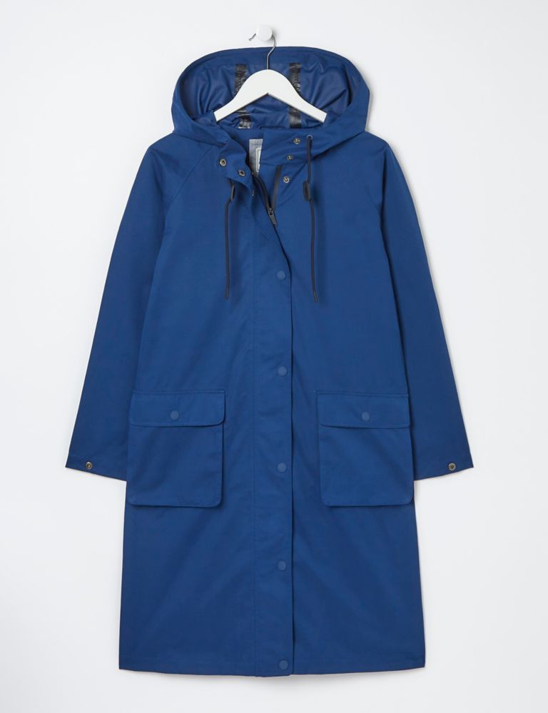 Waterproof Hooded High Neck Longline Raincoat 2 of 5