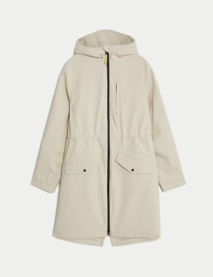 Waterproof Hooded Longline Parka Coat Image 2 of 8