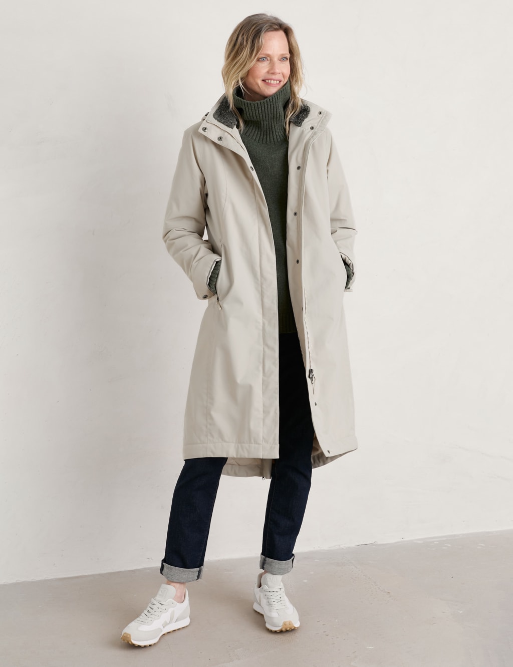 Long winter sale raincoat