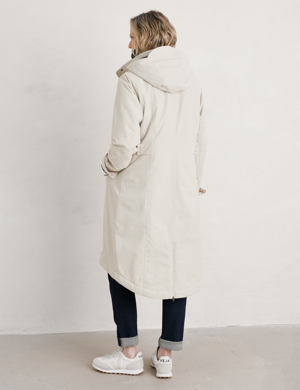 Waterproof Hooded Longline Raincoat Seasalt Cornwall M S