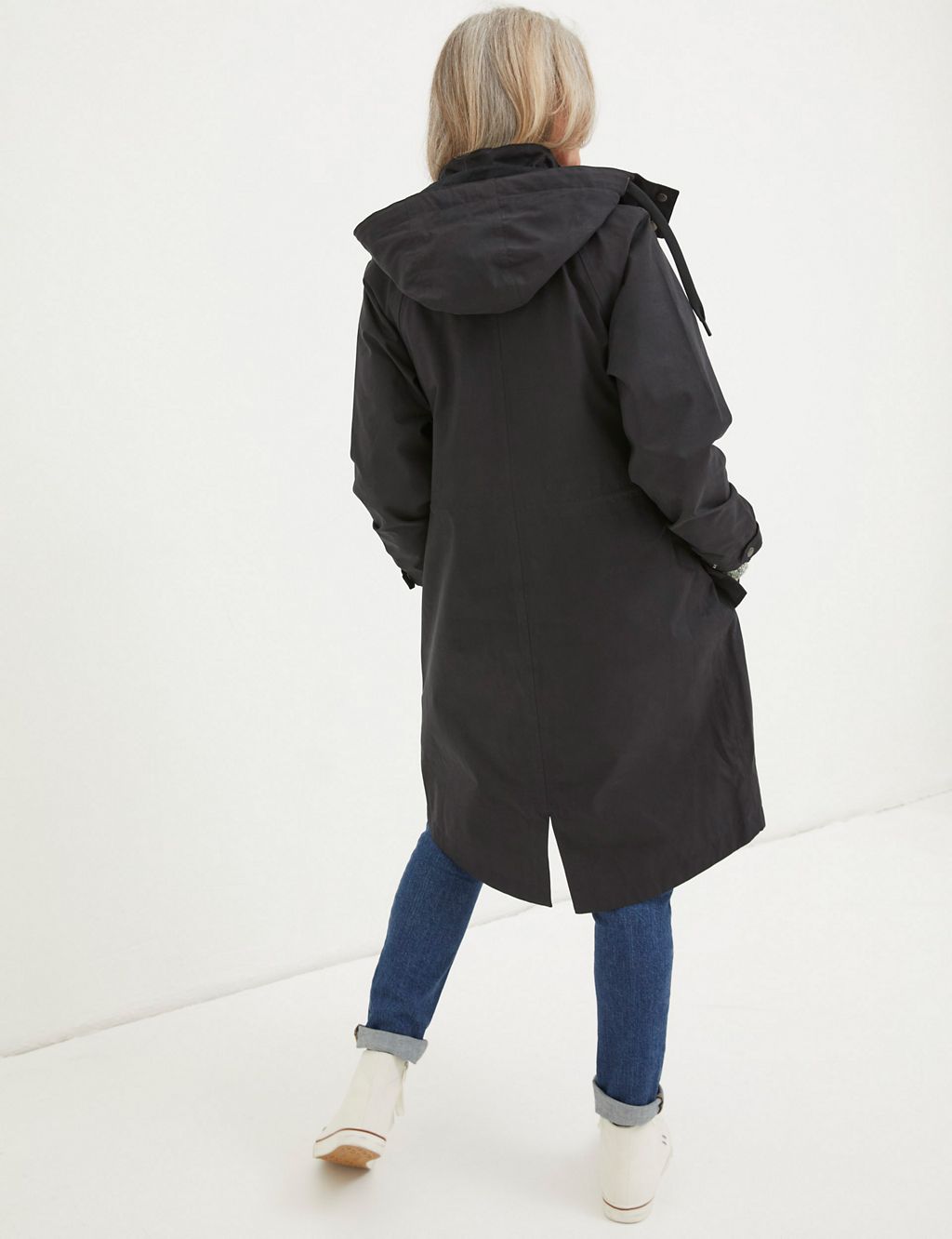 Waterproof Hooded Longline Raincoat | FatFace | M&S
