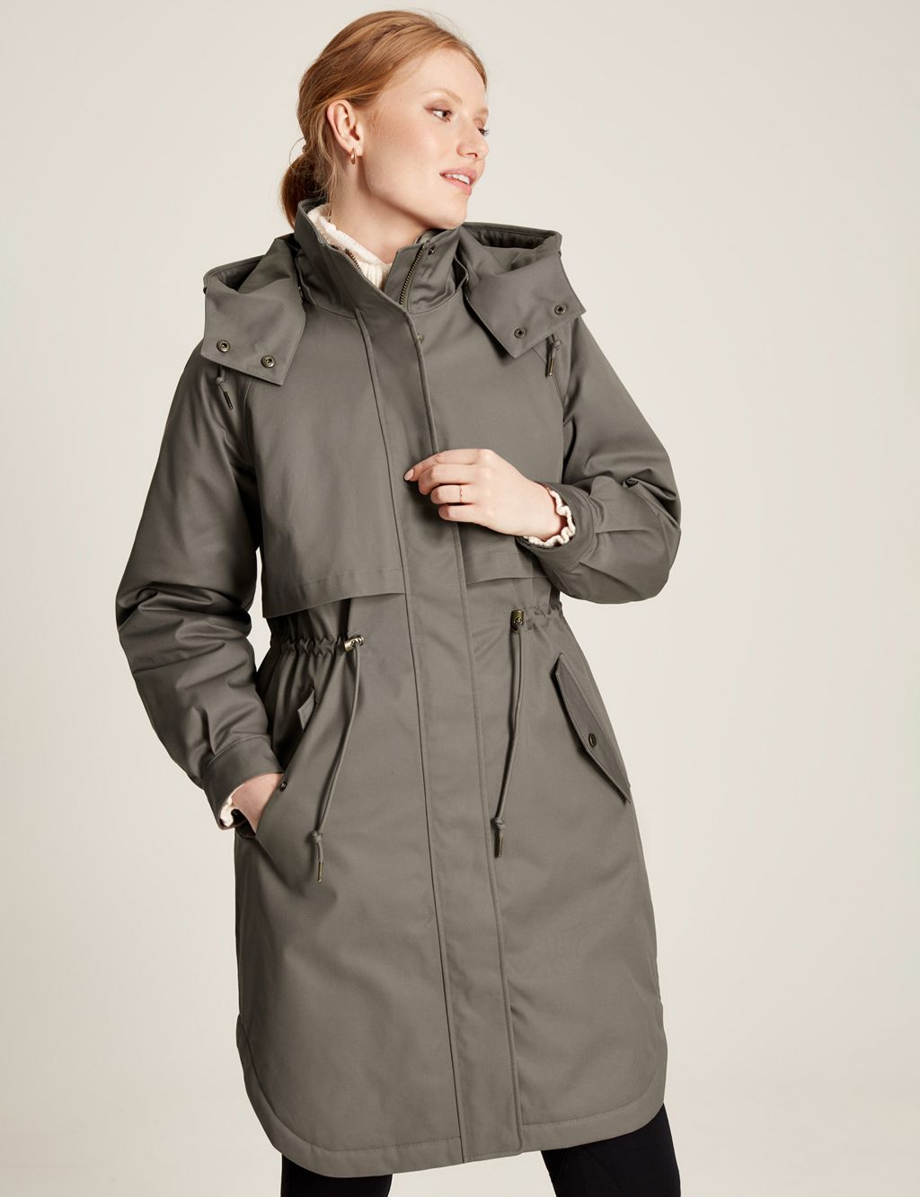 Waterproof Hooded Longline Raincoat | Joules | M&S